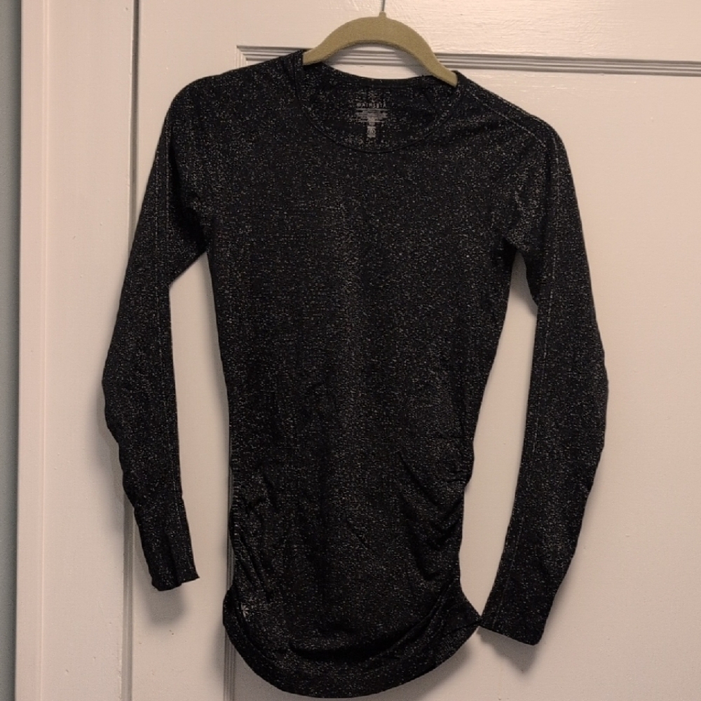 Athleta Black Glittery Top